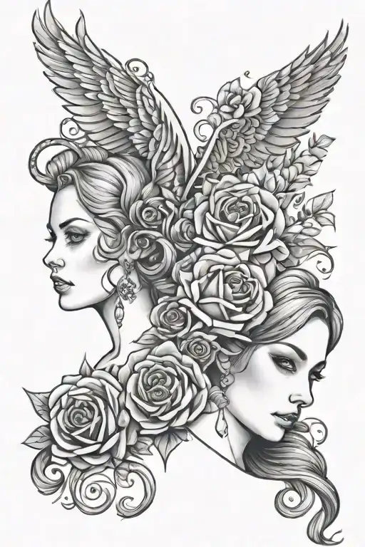 Daddy Daughter Tattoo Design