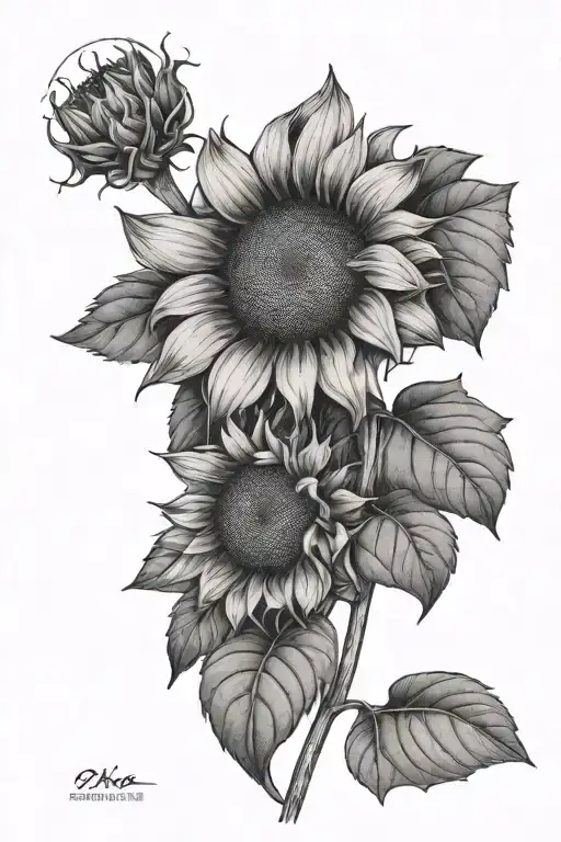 Insulin Molecule With Sunflower