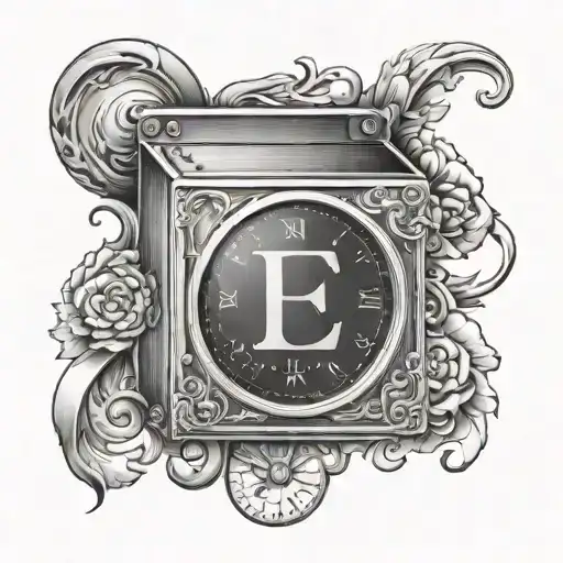E Alphabet Box With Dial And Date