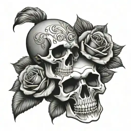 Skull And Roses With The Name Mulatto On It