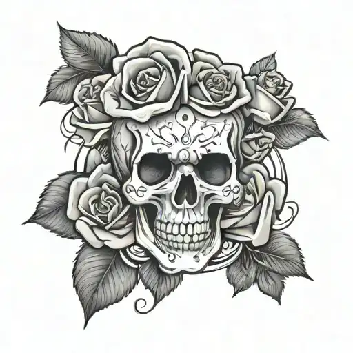 Skull And Roses With The Name Mulatto On It