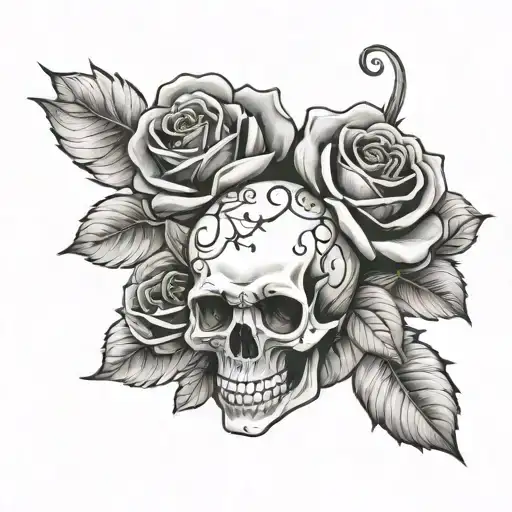 Skull And Roses With The Name Mulatto On It
