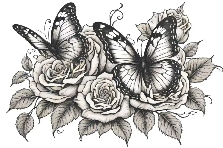 Butterfly Roses Old Tree