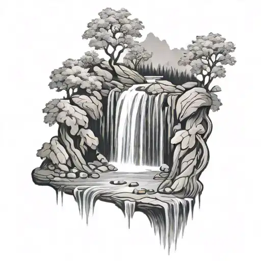 Waterfall Flowing