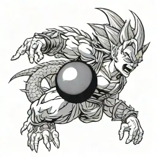 Dragon Ball Z Hand Tattoo Design