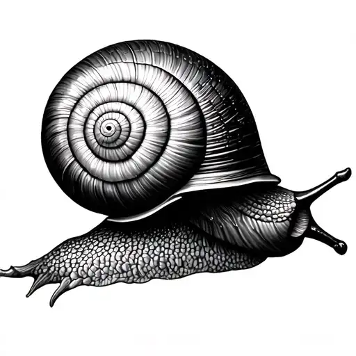 Snail Fine Line Shading Classic Garden