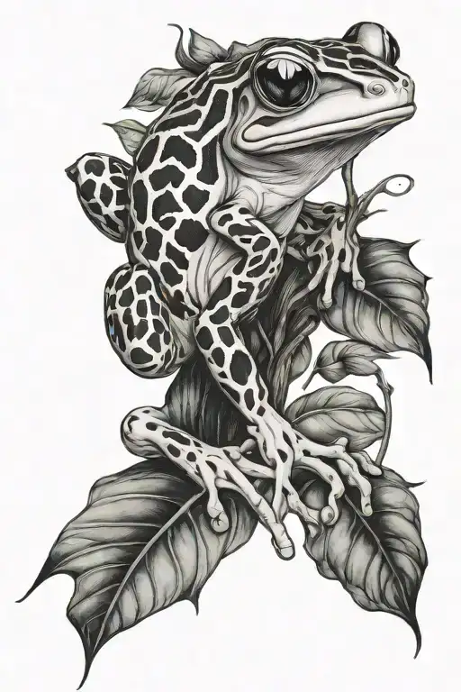 Amazon Milk Frog On Leaves And Vines