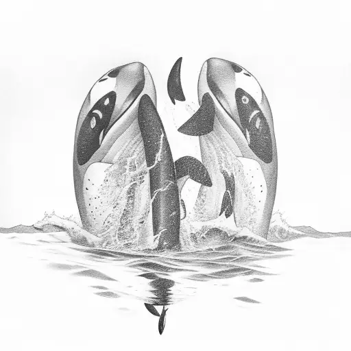 An Orca Pod Hunting Together