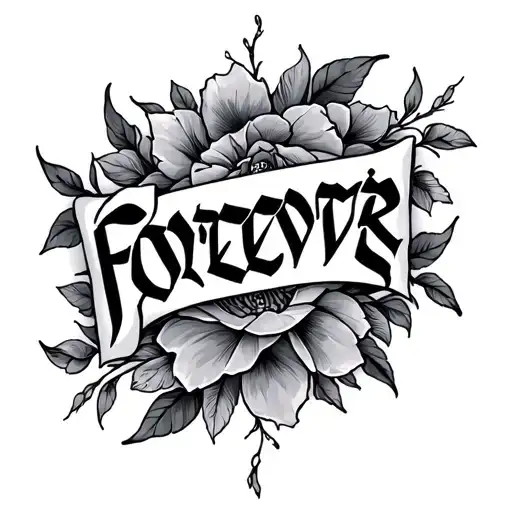 Hebrew Tattoo Of The Word Forever