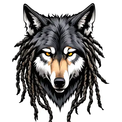 Dreads And Wolf Head