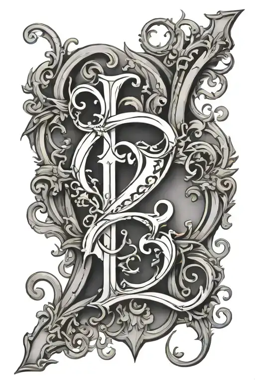 Letters L And N Gothic Letters