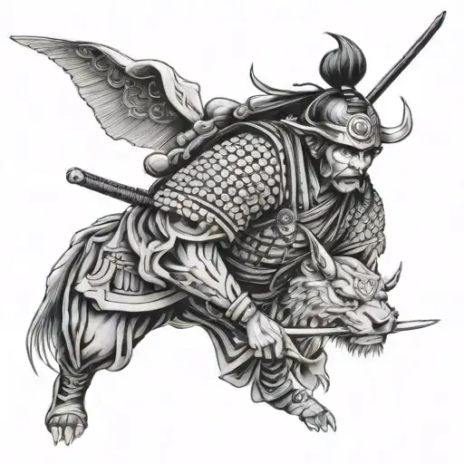 Samurai And Mountain