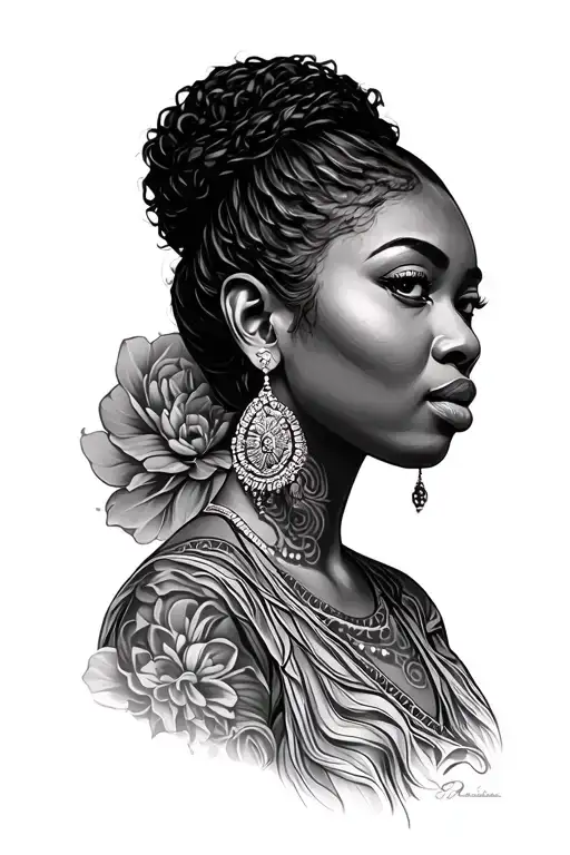 African American Woman Face