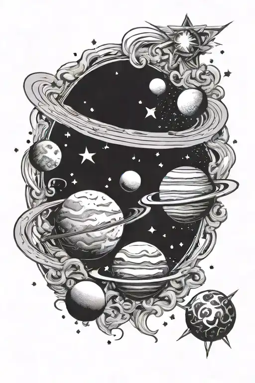 Planets And Stars Moon