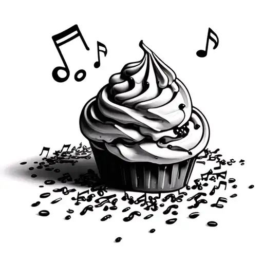 Ice Cream With Music Note Sprinkles