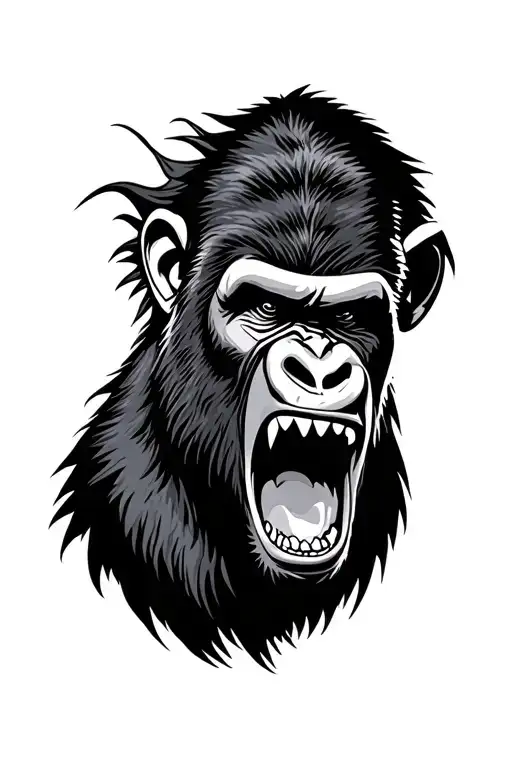 Gorilla Screaming Angry