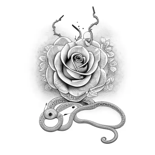 Snake And Flower Sternum