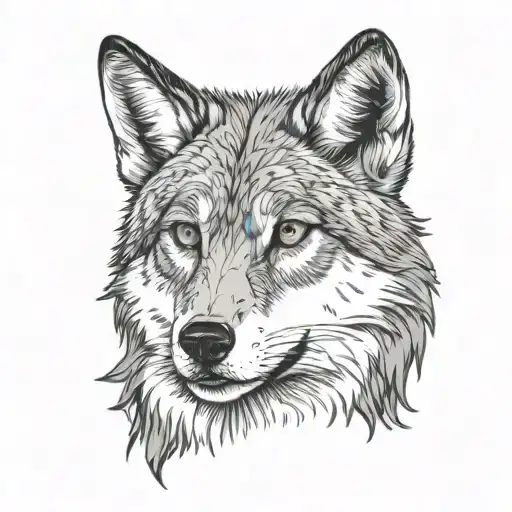 Wolf Fox Hybrid Face