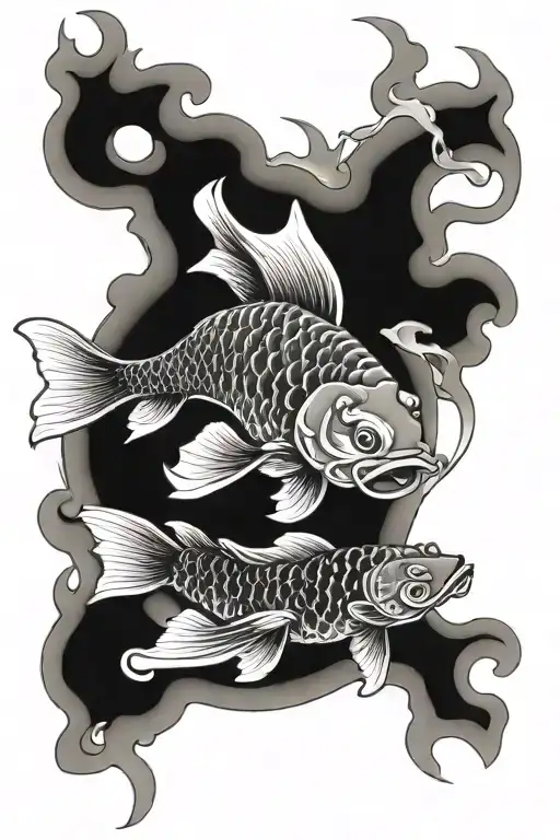 Samurai Koi Fish Transforming