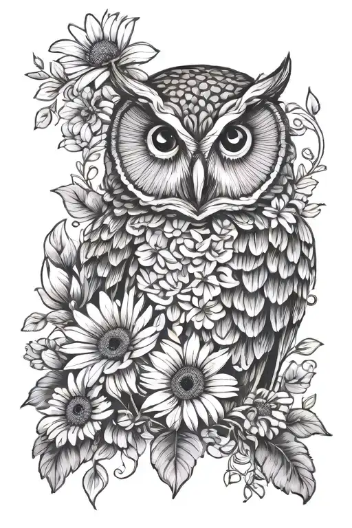 Owl And Daisy Bouquet