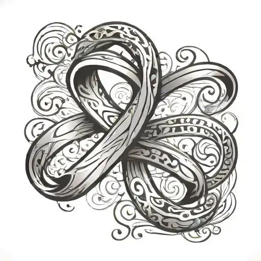 Prostate Cancer Ribbon Eternity Sign