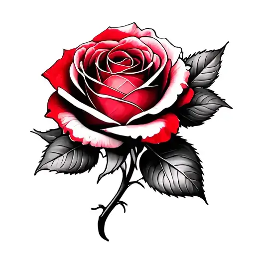 Black And Red Rose