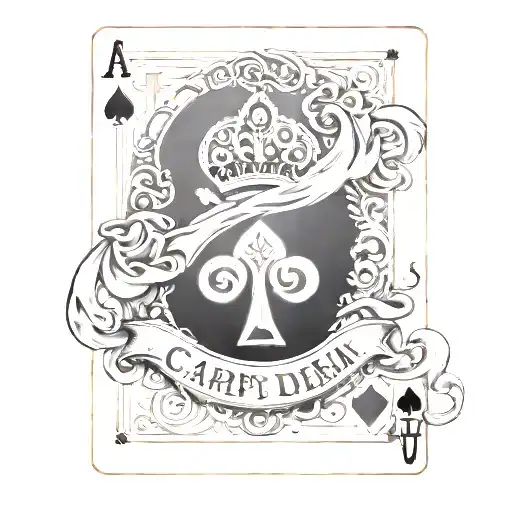 The Words Carpe Diem With Ace Playing Card