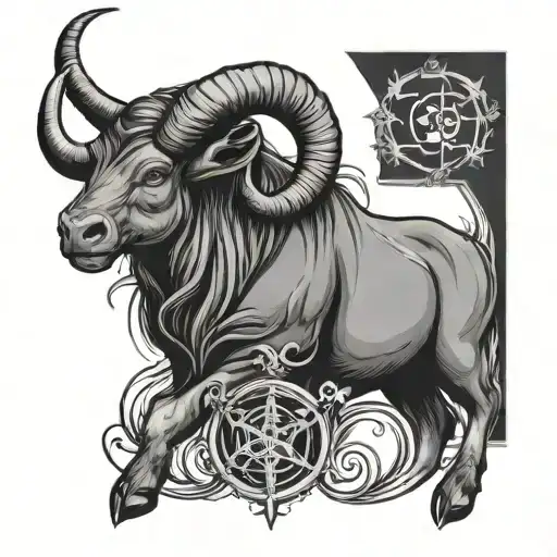 Taurus And Capricorn Tattoo Design