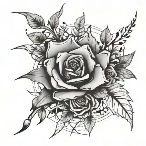 Broken Glass With Flowers Growing