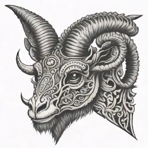 Skull Walia Ibex With No Background And A Beard