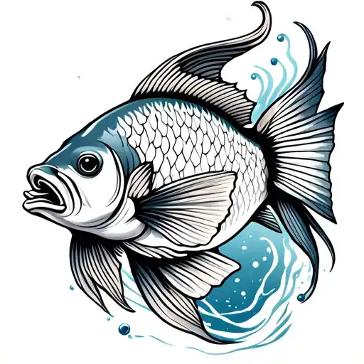 Fish Pisces Sleeve Design