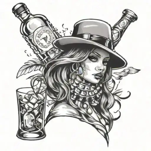 Roulette Cards Dices Ice Cube Greygoose Vodka Bottle Belvedere Vodka Bottle Girl With Lv Cap