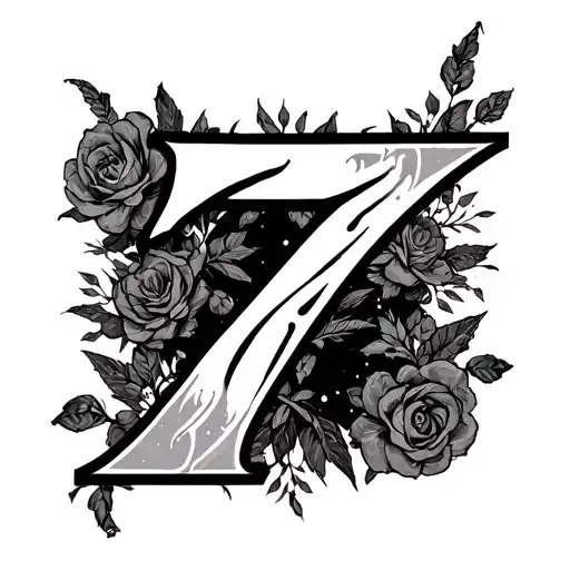 The Number 7 With Little Dark Age Written Around