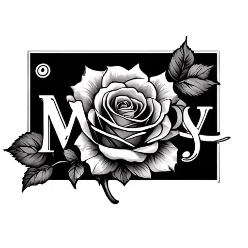 The Word Melody With A Rose Going Through It