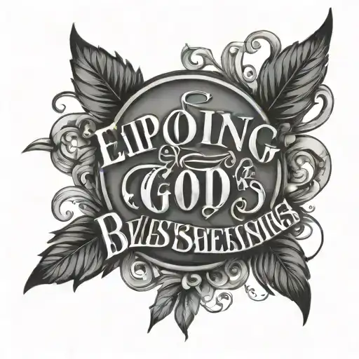 Enjoying God's Blessings Lettering