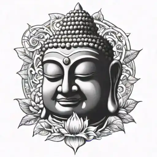 Black Fat Buddha Face