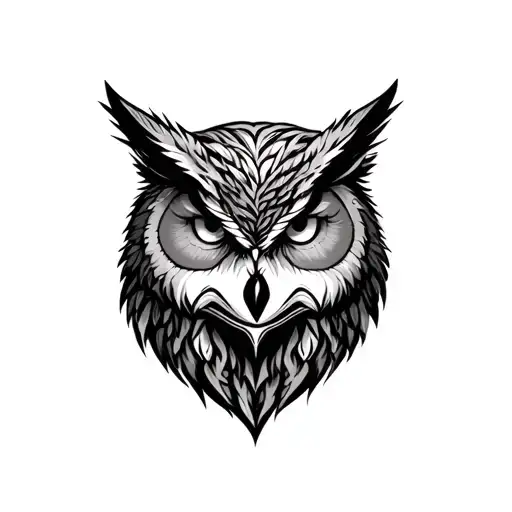 Half Owl And Wolf