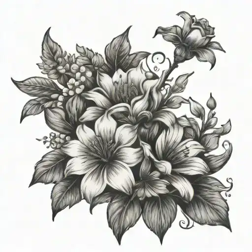 Christian Scripture With Flowers