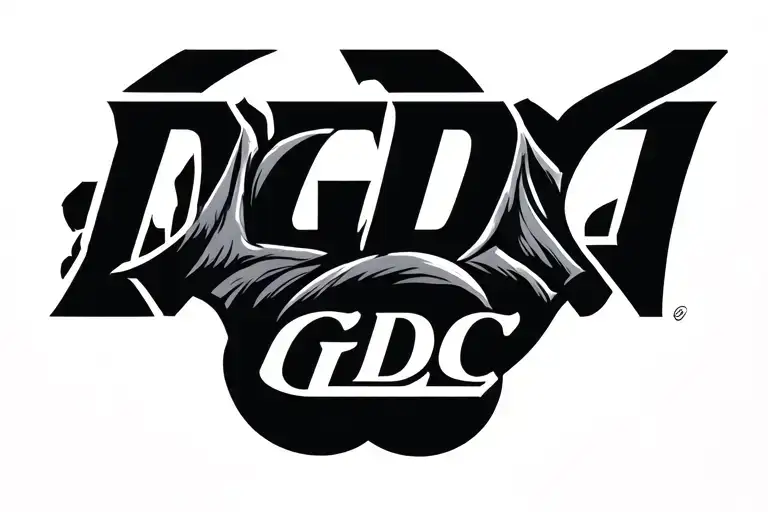 Dad Oriented Tattoo With The Letters Gdc