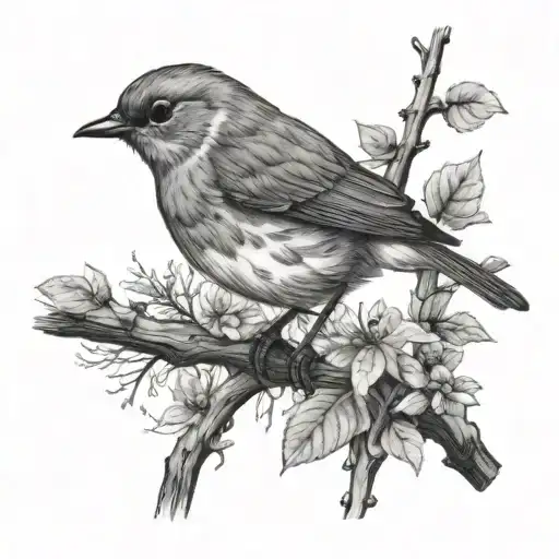 Robin On Branch Looking