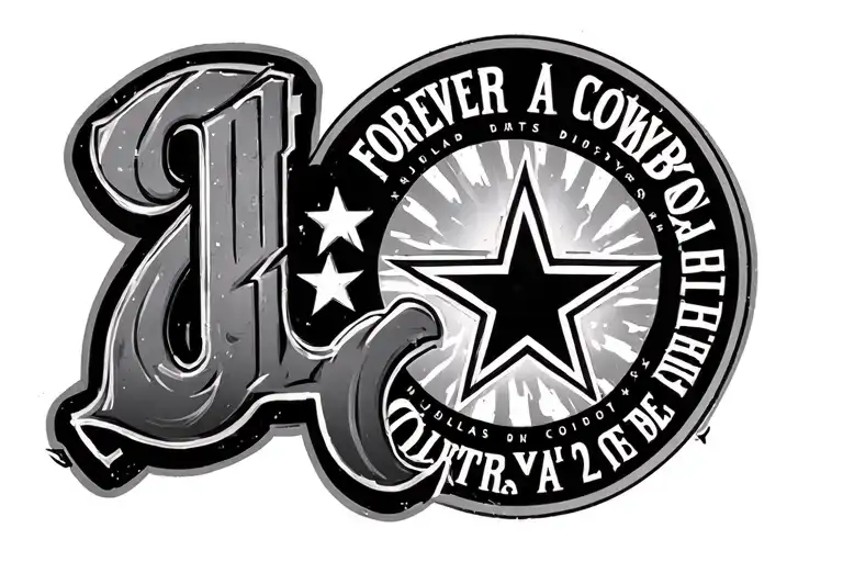 9-2-2017 Converted Into Roman Numerals And A Dallas Cowboys Star With The Quote Forever A Cowboy