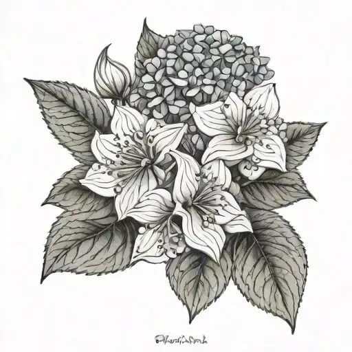 Hydrangea And Heartbeat Line