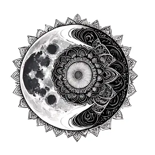 Moon Mandala Design