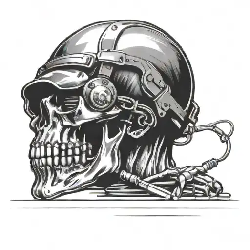 Welder Creating A Skull