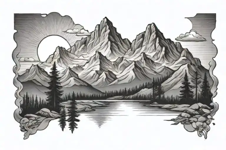 Mountain Landscape Sun Rising