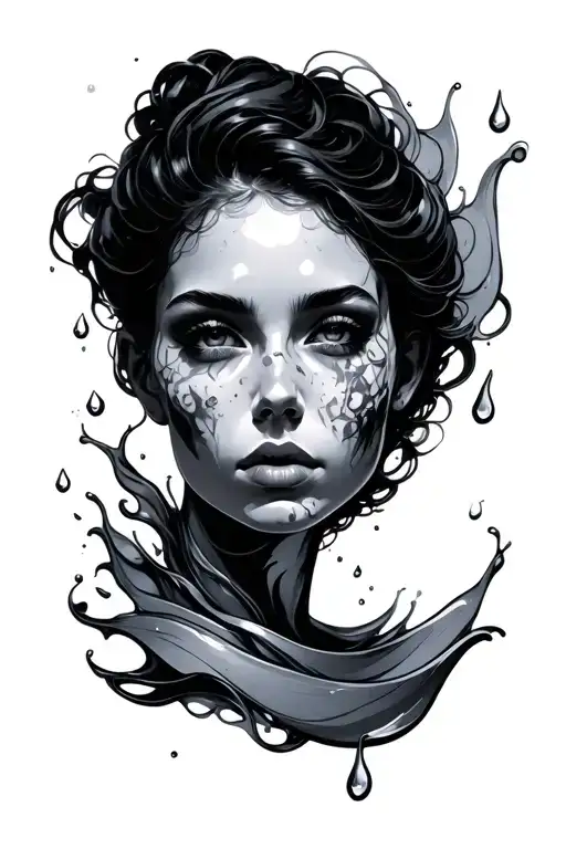 Verba With Drops Of Water