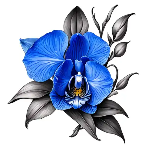 Draw Me A Tattoo With A Well And A Blue Orchid