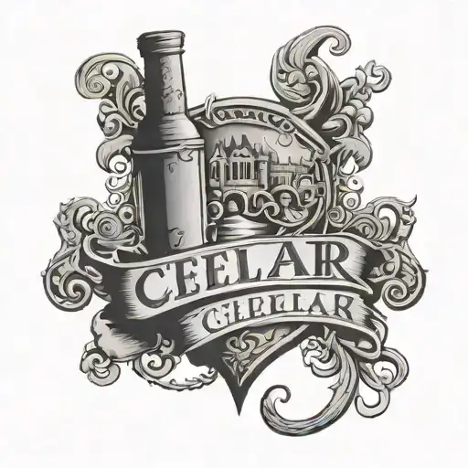 Drawing Of The Word Cellar