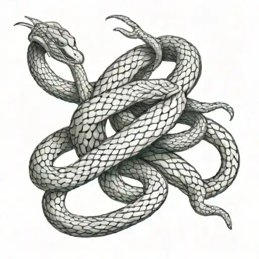Moses Staff Snake Intertwined