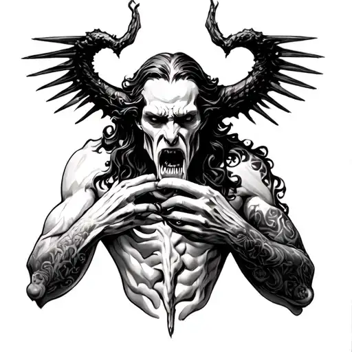 Lucifer Eating Sinners Heaven